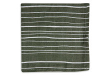 Jollein Muslin Mouth Cloth Stripe & Olive Leaf Green GOTS Art.537-848-66094 - Aukščiausios kokybės muslino veido vystyklai, 3 vnt. (31x31 cm)