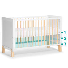 Kinder Kraft Nico  Art.KFNICO0MWHT0000 White vaikų lova 120x60сm