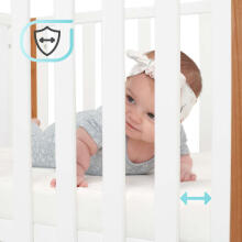 Kinder Kraft Koya Art.KFKOYA00WHT0000 White  vaikų lova 120x60сm