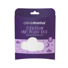 CLEVAMAMA ClevaFoam® bērnu spilvenu pārvalks White, 3310
