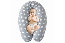 „La Bebe ™ RichCotton“ slaugos motinystės pagalvė, 13047 str. Zuikių pasaga (pasaga) kūdikio maitinimui, miegui, pasaga nėščioms moterims 30x175 cm