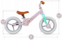Momi Balance Bike Ulti Art.131986 Pink Feathers  Детский велосипед - бегунок с металлической рамой