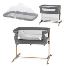 Momi Smart Bed  Art.LOZE00002 Grey Кроватка для комфортного совместного сна 4 в 1