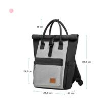 KinderKraft Moonpack Art.KAMOON00GRY0000 Black  Juoda Didelis, patogus ir stilingas krepšys motinoms