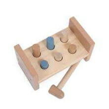 Jollein Hammer Toy  Art.118-001-66022 Blue Деревянная развивающая игрушка c молоточком