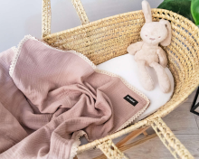 La bebe™ Muslin Blanket Art.132868 Grey  Bērnu augstākās kvalitātes muslina sedziņa/plediņš 70x100cm