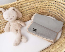 La bebe™ Muslin Blanket Art.132868 Grey  Bērnu augstākās kvalitātes muslina sedziņa/plediņš 70x100cm