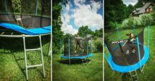 Spokey Trampoline Jumper II Art.927884 Sulankstomas batutas su apsauginiu tinklu, 3,05m