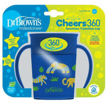 Dr.Browns Cheers 360 Cup Art.TC71006-INTL  Чашка-непроливайка с ручками, 200 мл