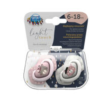 CANPOL BABIES silikona māneklītis, simetrisks BONJOUR PARIS, 6-18m, 2 gab,  22/648_pin