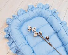 La Bebe™ Babynest Art.133390 Blue geltonos spalvos citrinos lizdas - kokonelis naujagimiams