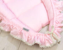 La Bebe™ Babynest Art.133391 Pink geltonos spalvos citrinos lizdas - kokonelis naujagimiams