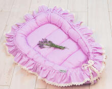 La Bebe™ Babynest Art.133392 Violet geltonos spalvos citrinos lizdas - kokonelis naujagimiams