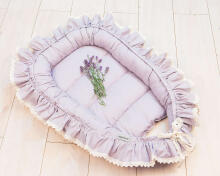 La Bebe™ Babynest Art.133393 Grey geltonos spalvos citrinos lizdas - kokonelis naujagimiams