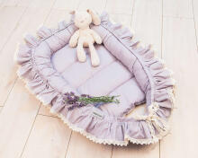 La Bebe™ Babynest Art.133393 Grey geltonos spalvos citrinos lizdas - kokonelis naujagimiams