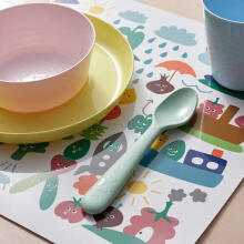 Made in Sweden Art.133711 Kids ergonomic spoon BPA free [colors in assortment] Stalo įrankių rinkinys (1 vnt.) 16cm