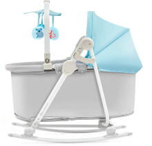 KinderKraft'21 Unimo Grey 5 in 1 Art.KBUNIMUPBLU0000 Blue Vaikų supamoji kėdutė-lovelė penki viename