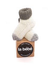 „La Bebe ™ Ėriukų vilna“. 83993 Natūralios vilnos kūdikių kojinės iš natūralios vilnos