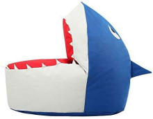 Qubo™ Blue Ocean Shark Art.134920  minkšti pupelių maišeliai, pupelių krepšys
