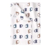 UR Kids Flannel Art.134924 Birds White Flannel swaddle blanket for babies 90x120 cm