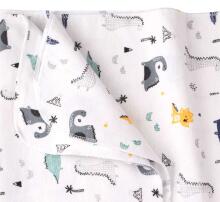 UR Kids Flannel Art.134924 Birds White Flannel swaddle blanket for babies 90x120 cm