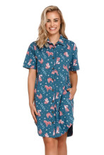Doctornap Night Dress Art.TM.4226 Pacific  Хлопковая ночная рубашка для беременных/кормления