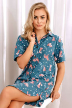Doctornap Night Dress Art.TM.4226 Pacific  Хлопковая ночная рубашка для беременных/кормления