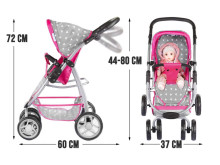 Safety Kid Doll Stroller 4 in 1 Art.KP0300S  коляска для куклы