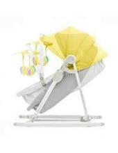 KinderKraft'21 Unimo Grey 5 in 1 Art.KBUNIMUPYEL0000 yellow Vaikų supamoji kėdutė-lovelė penki viename