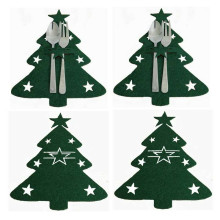 Galda piederumu futrālis - Ziemassvētku dekors, zaļš