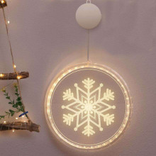 LED logu apdare "Snowflake", silta gaisma, 2022 g