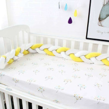 Aizsargpolsterējums bērnu gultiņu malām - dzeltens