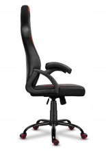 Spēļu krēsls VANGALOO, melns/sarkans