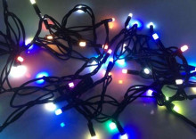 300 LED Ziemassvētku āra vītne, garums 27,7 m., Daudzkrāsains