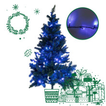 100 LED Ziemassvētku spuldzīšu virtene 9,5m. ,zila gaisma