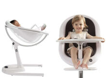 Mima Moon Art.H104RH-CL-W-SH101-SW White/Snow White Vaikiška kėdutė 2in1