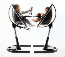 Mima Moon Art.H104RH-BL-W-SH101-BB Black/Black Vaikiška kėdutė 2in1