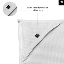 La Bebe™ NO Baby Towel  Art.141196 White  Вафельное полотенце  детское с капюшоном  75x75см