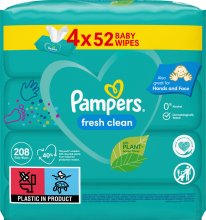 Pampers Sensitive Art.2T1954 drėgnos servetėlės, 52x4 vnt