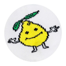 Be Snazzy Socks Art.ST-15 Bērnu kokvilnas zeķītes Baltas ar citronu