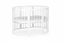 La Bebe™ Bed Kotto Olin 9 in 1 Art.141419 White Daugiafunkcinė medinė transformuojama lovelė 9 viename