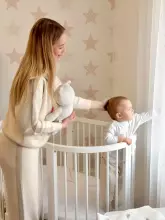 La Bebe™ Bed Kotto Olin 9 in 1 Art.141419 White Daugiafunkcinė medinė transformuojama lovelė 9 viename
