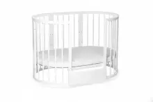 La Bebe™ Bed Kotto Olin 9 in 1 Art.141419 White Daugiafunkcinė medinė transformuojama lovelė 9 viename