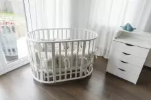 La Bebe™ Bed Kotto Olin 9 in 1 Art.141419 White Daugiafunkcinė medinė transformuojama lovelė 9 viename
