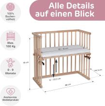 Babybay Mini Cot Art.142058 Medinis lopšys kūdikiui
