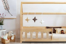 Adeko Furniture Mila MBP Art. MBP-80140 Детская кроватка/домик из натуральной сосны 140x80см