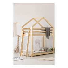 Adeko Furniture Mila DMBP Art. DMBP-80160 Двухъярусная детская кроватка/домик из натуральной сосны 160x80см