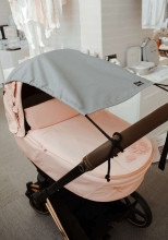 La bebe™ Visor Art.142609 Universālais saules sargs (aizsargs) bērnu ratiem un autokrēsliem +DĀVANĀ funkcionālā somiņa no ūdensatgrūdošā auduma