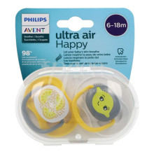 Philips Avent Ultra Air  Art.SCF080/18  Пустышка силиконовая 6-18м, BPA-Free (2 шт.)