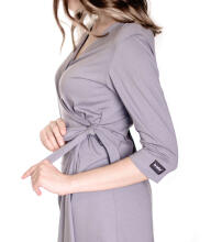 La Bebe™ Nursing Cotton Dress Donna Art.135984 Jade Maternity Nursing Dress Juoda medvilnė prieš / po motinystės suknelės
